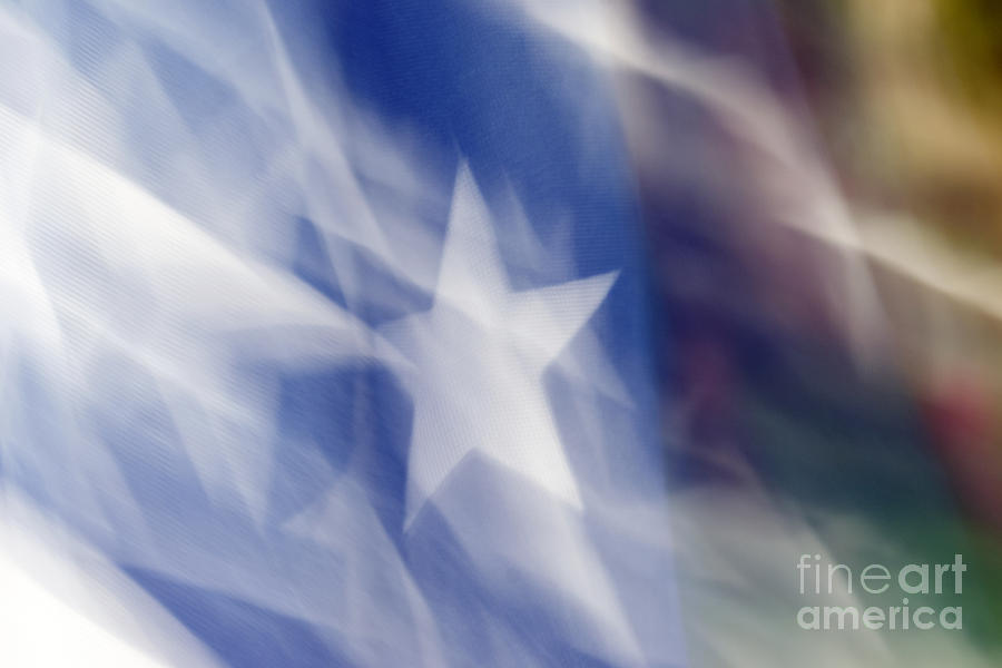 Flag in the Wind Photograph by Gerald Grow