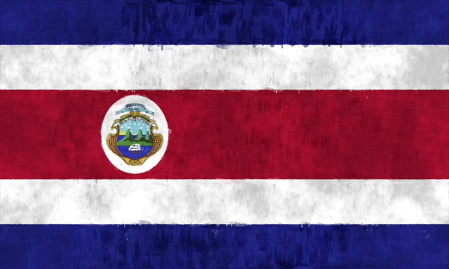 Flag of Costa Rica Digital Art by World Art Prints And Designs - Fine ...