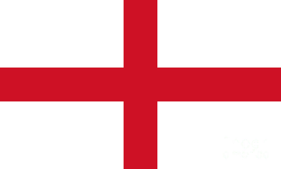 Flag of England St Georges Cross Authentic version to scale  Digital Art by Sterling Gold