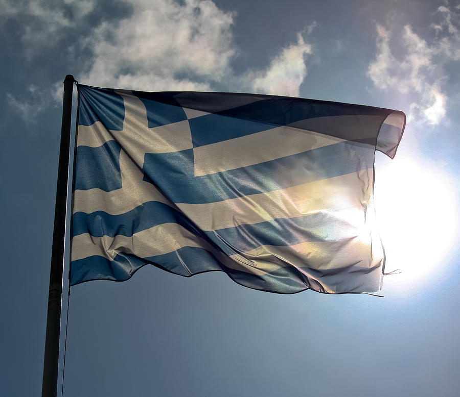 Flag of Greece Photograph by Anthony Doudt