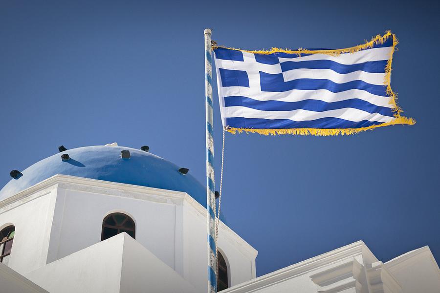 Greek Photograph - Flag of Greece by Bjoern Kindler
