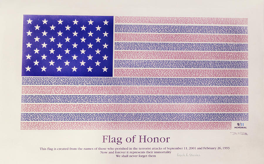 Flag of Honor at 9 11 Photograph by Angela Stanton