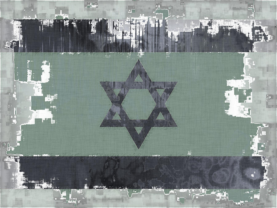 Flag of Israel Abstract Digital Art by David G Paul