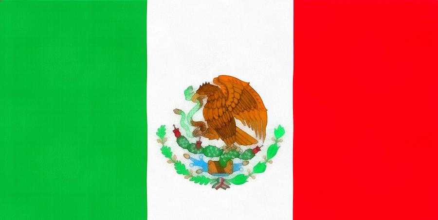 Flag Of Mexico Painting by Dan Sproul