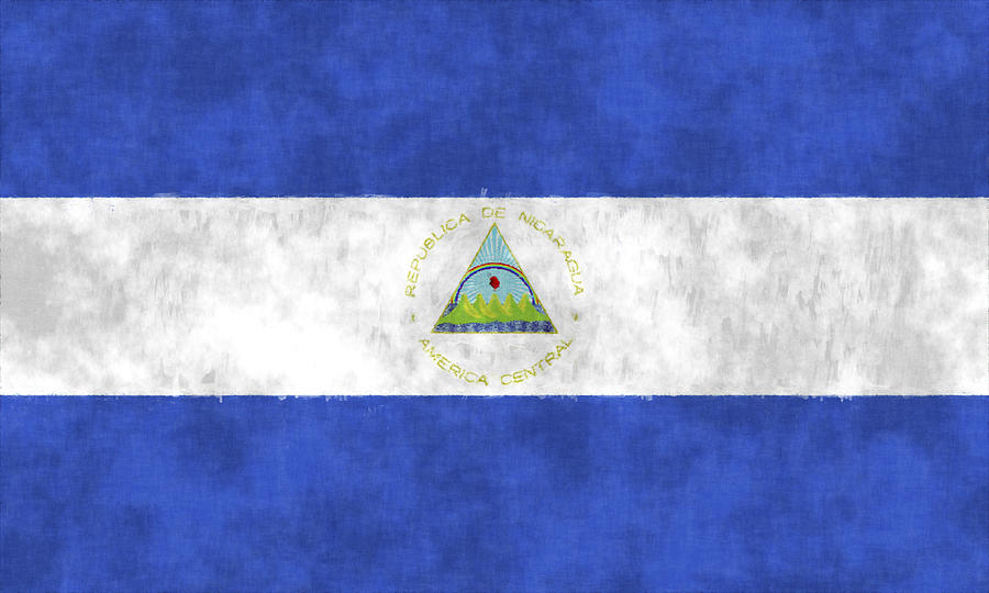 Flag of Nicaragua Digital Art by World Art Prints And Designs - Pixels
