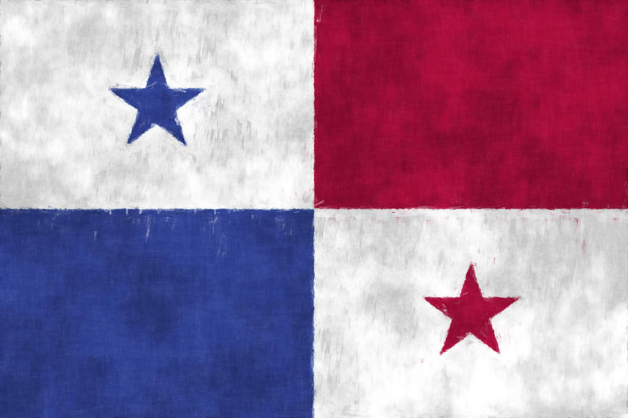 Central America Digital Art - Flag of Panama by World Art Prints And Designs