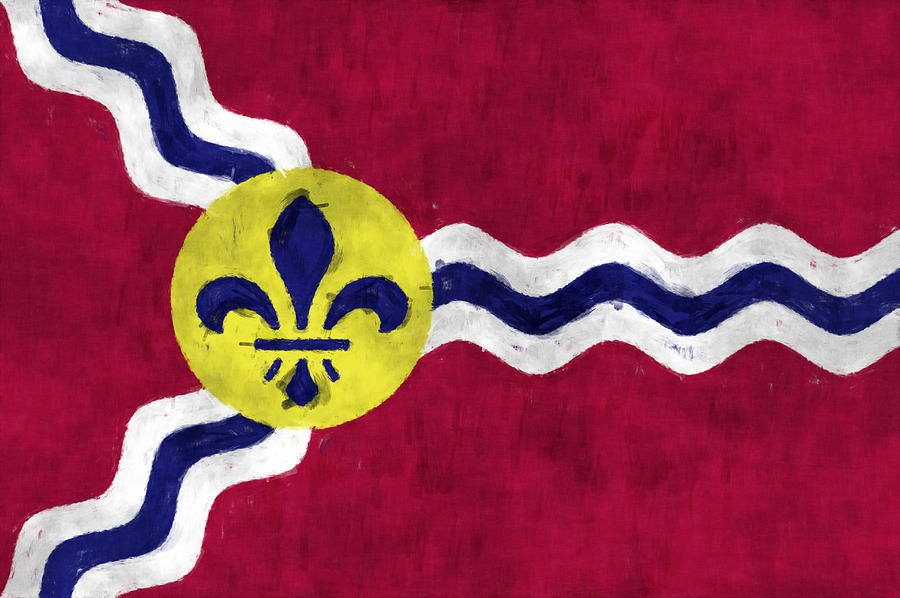 Flag Digital Art - Flag of St.Louis by World Art Prints And Designs