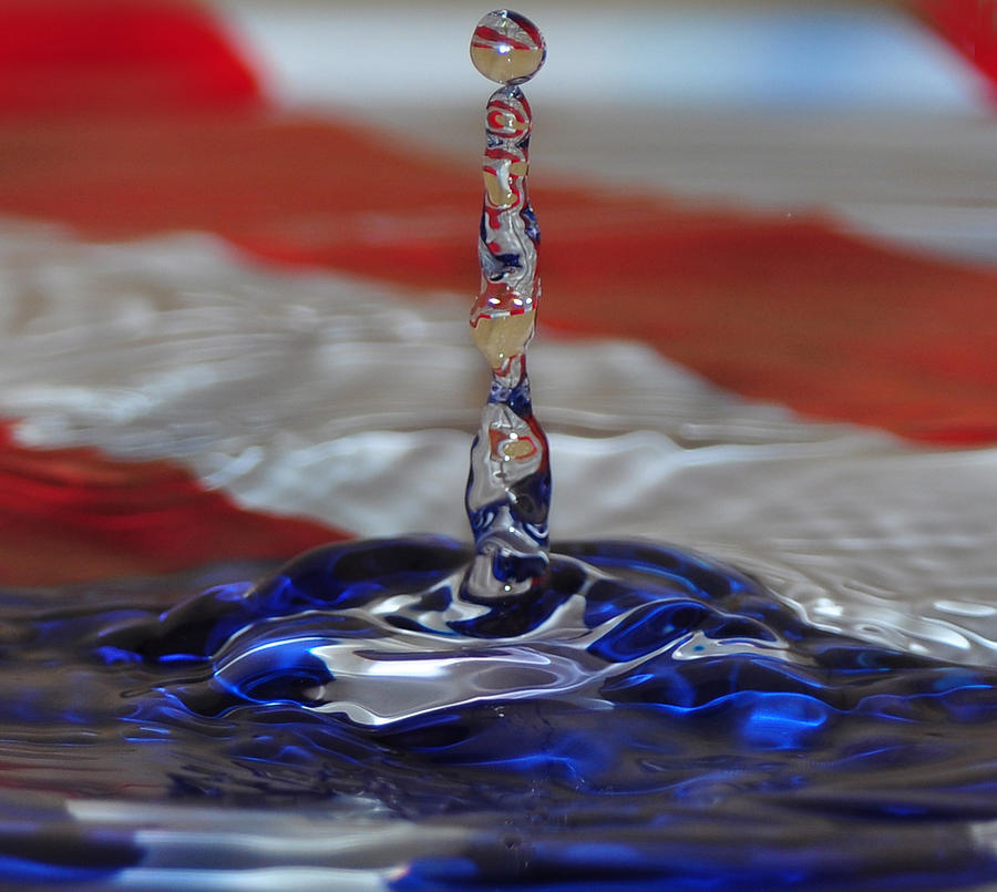 Sacramento Photograph - Flag-Water-American by Mischelle Lorenzen