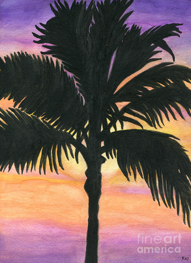 Flagler Beach Palm Tree Painting by Classic Visions Gallery