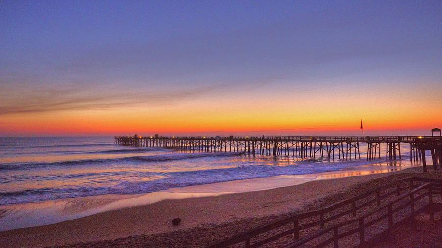 Flagler Beach Pier at Sunrise Photograph by Danny Mongosa