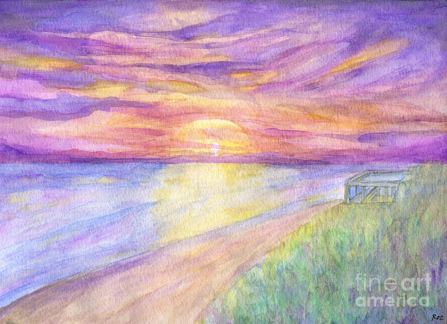 Flagler Beach Sunrise Painting by Classic Visions Gallery