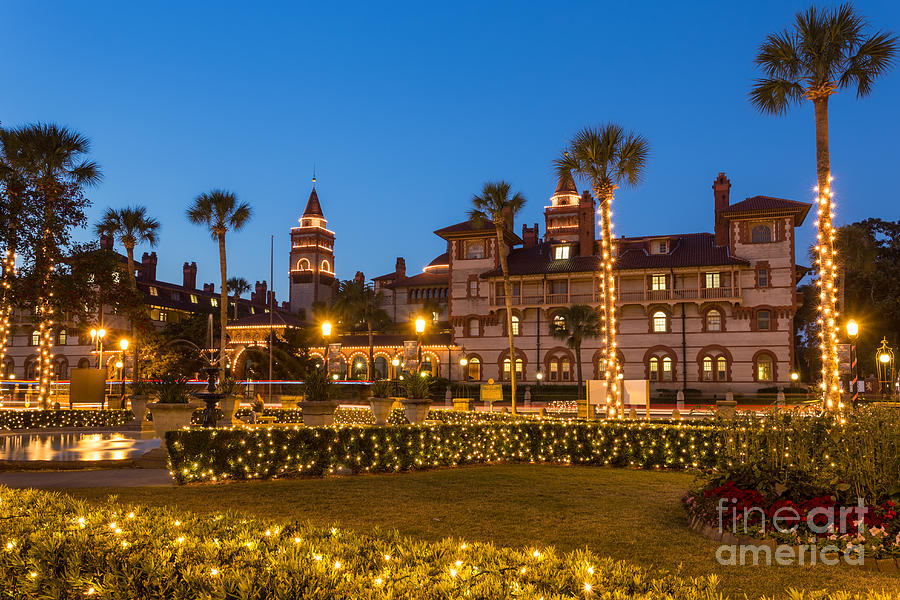 Flagler College at Twilight St. Augustine Florida Photograph by Dawna Moore Photography