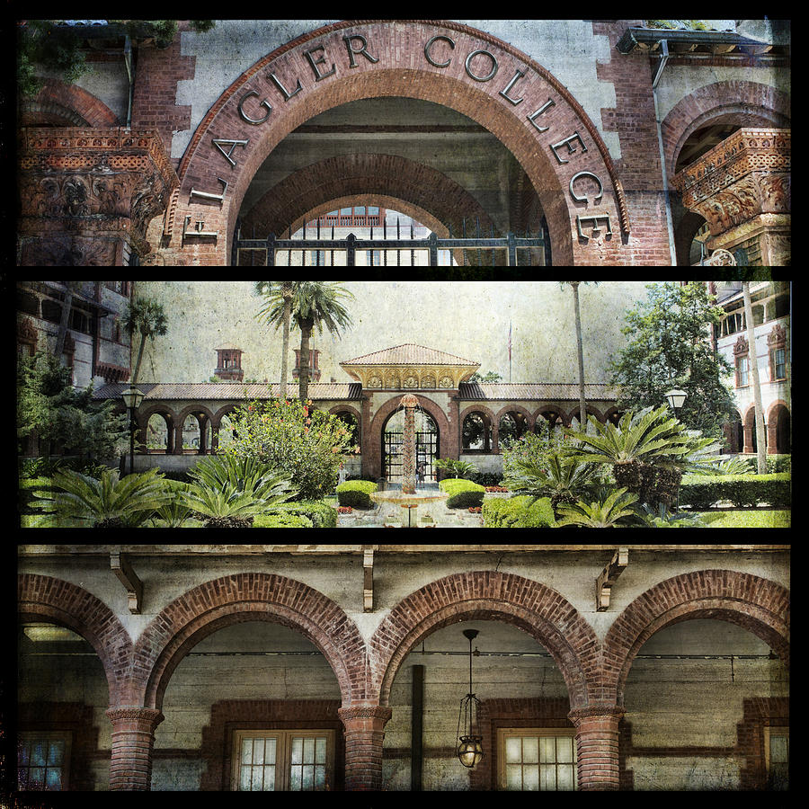 Flagler College Triptych Photograph by Evie Carrier