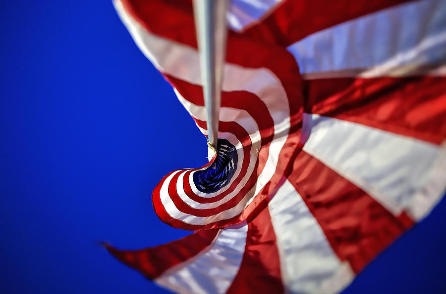 Flagpole Swirl Photograph by Deborah Penland