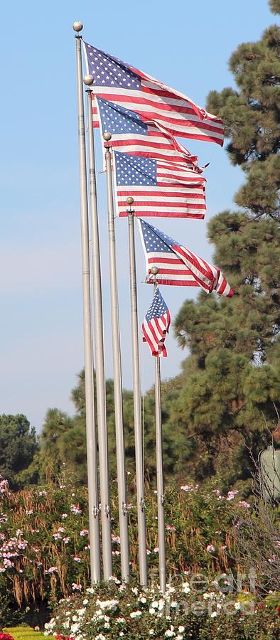 American  Flag Photograph - Flags-#2 by Mervin Evans