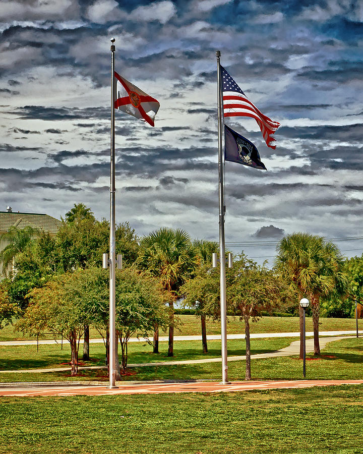 Flags and Clouds Photograph by Dan Dennison | Fine Art America