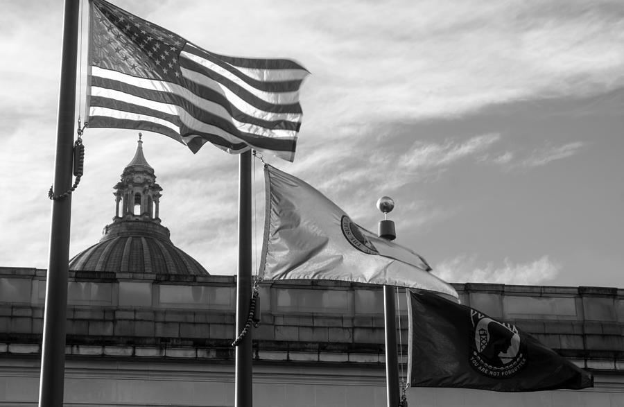 Flags In Olympia Photograph