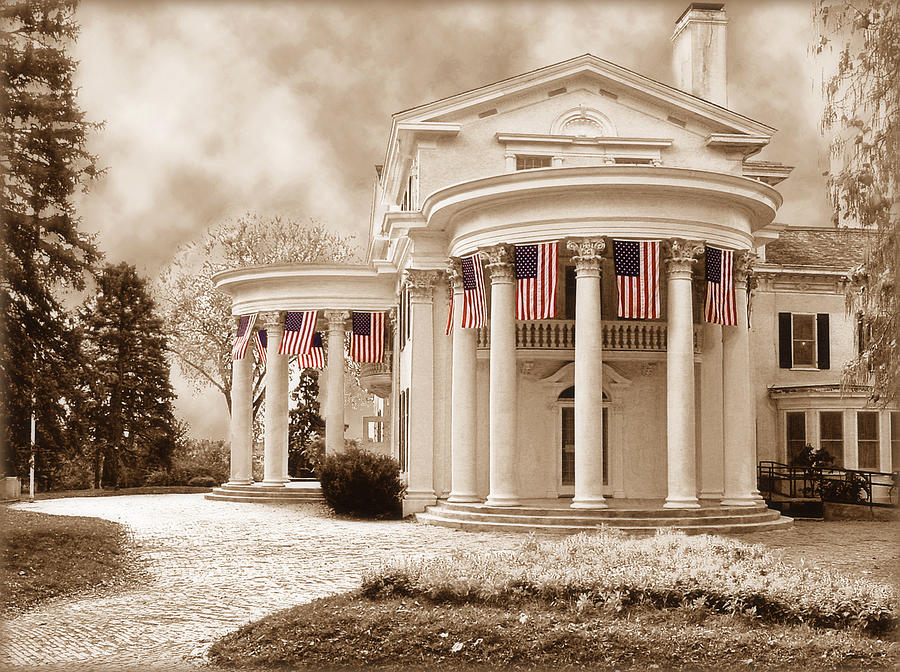 Flag Photograph - Flags At Arbor Lodge by John Anderson