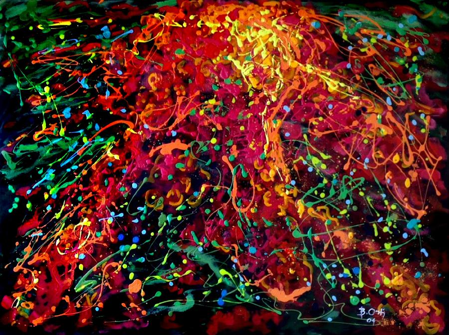 Flamboyan Tree Painting - Flamboyan by Barney  Ortiz