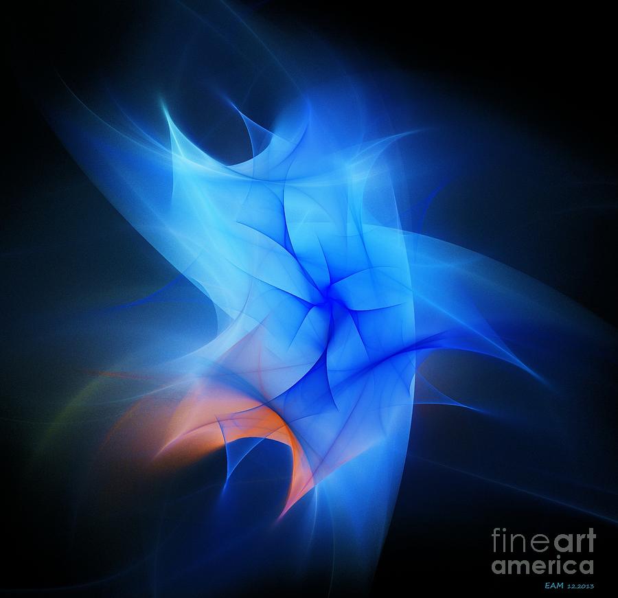 Flame Flower By Night Digital Art by Elizabeth McTaggart
