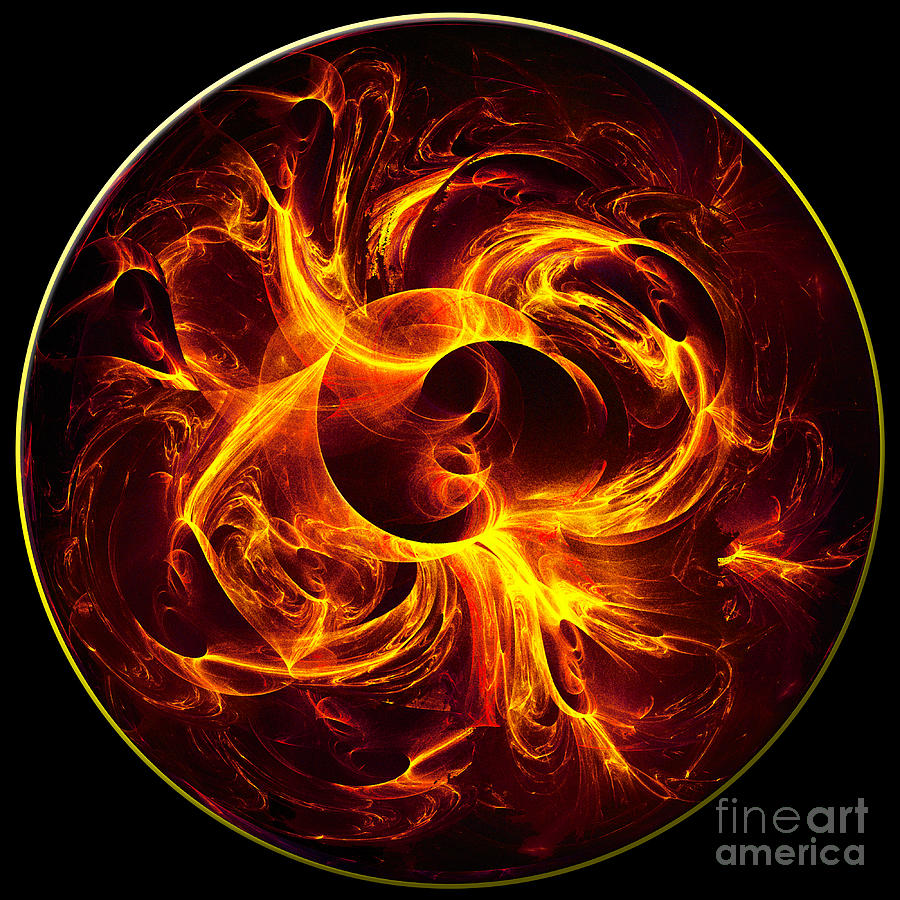Flame Mandala Digital Art by Klara Acel