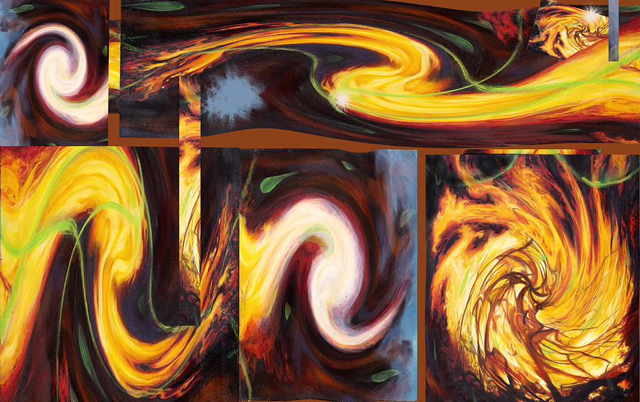 Flame Tricks Painting by Anne Cameron Cutri