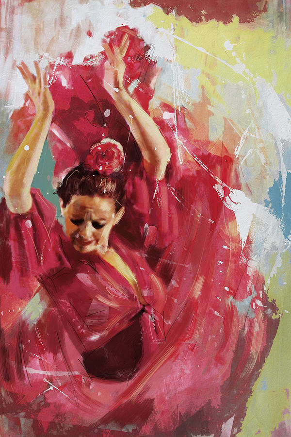 Flamenco 34 Painting by Maryam Mughal