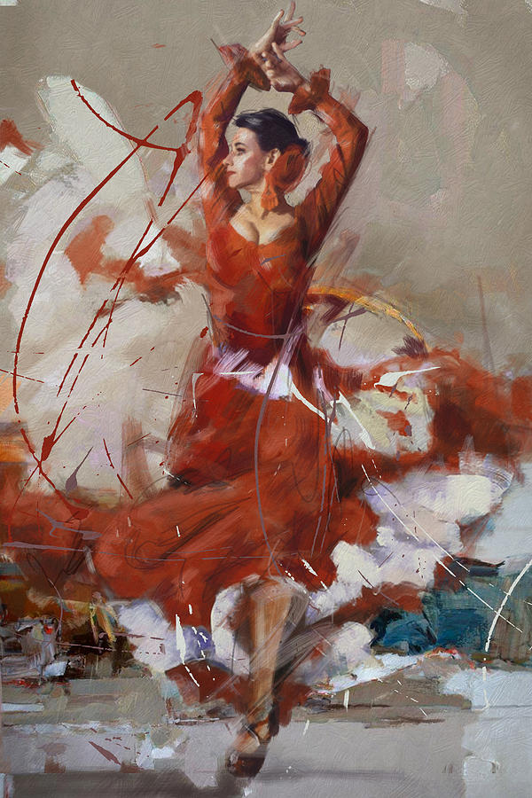 Flamenco 37 Painting by Maryam Mughal