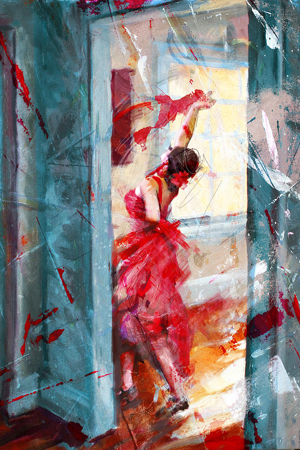 Flamenco 39 Painting by Maryam Mughal