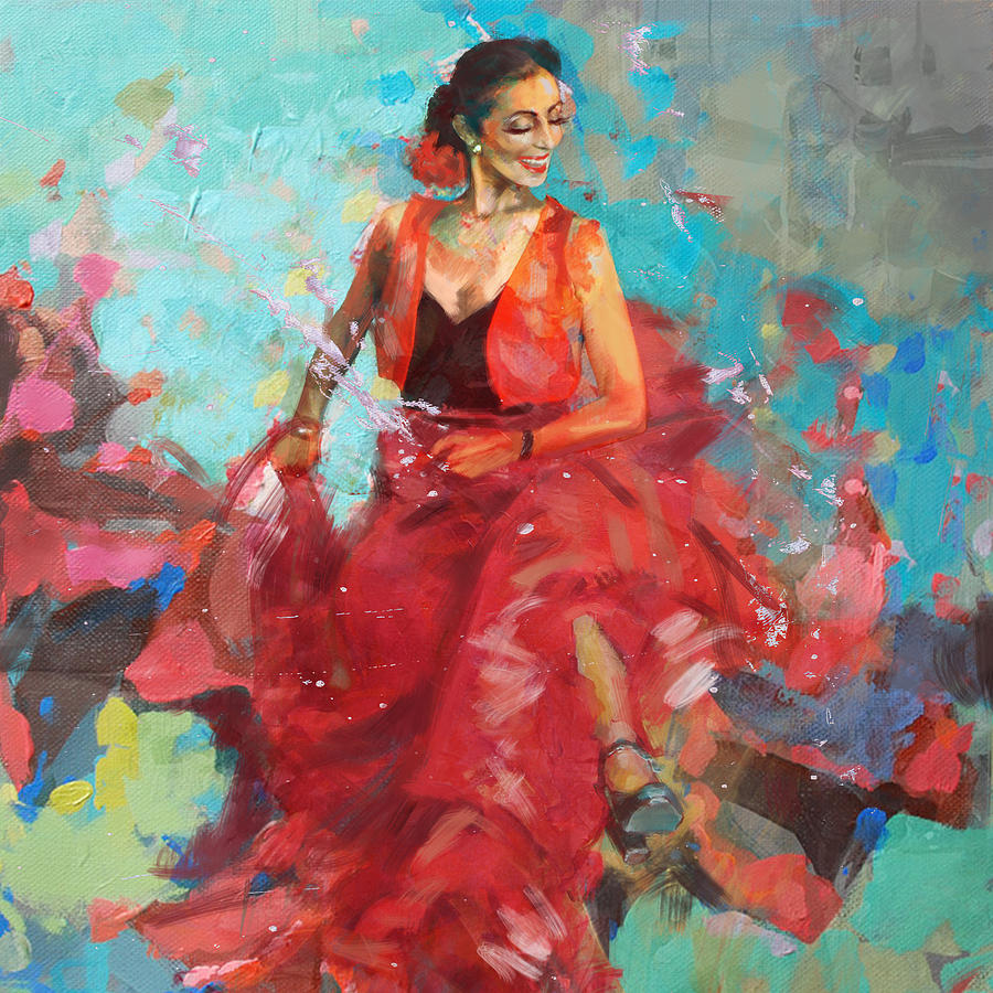 Flamenco 40 Painting by Maryam Mughal