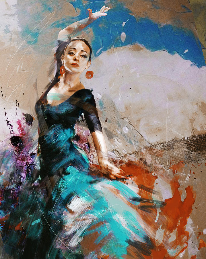 Flamenco 42 Painting by Maryam Mughal
