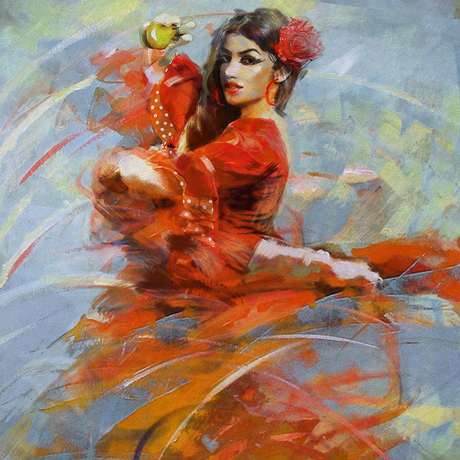 Flamenco 47 Painting by Maryam Mughal