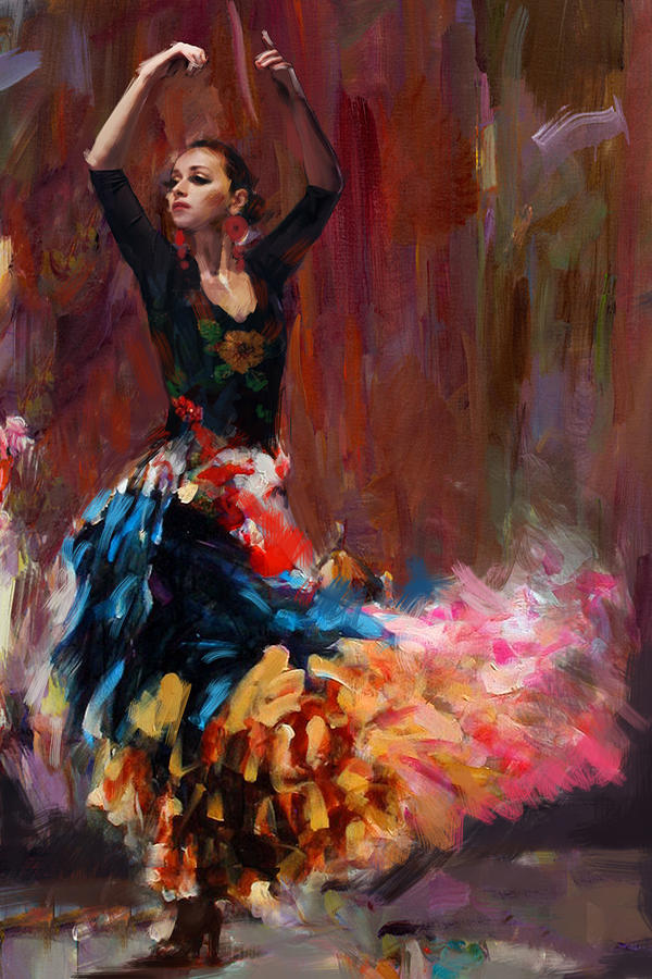 Flamenco 50 Painting by Maryam Mughal