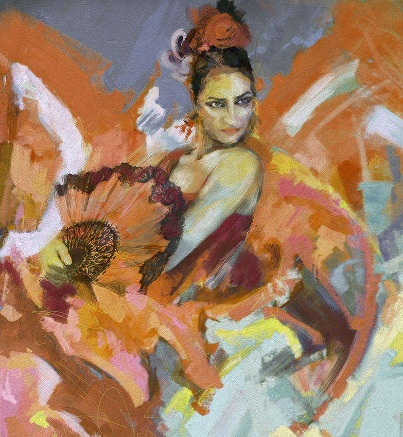 Flamenco 51 Painting by Maryam Mughal