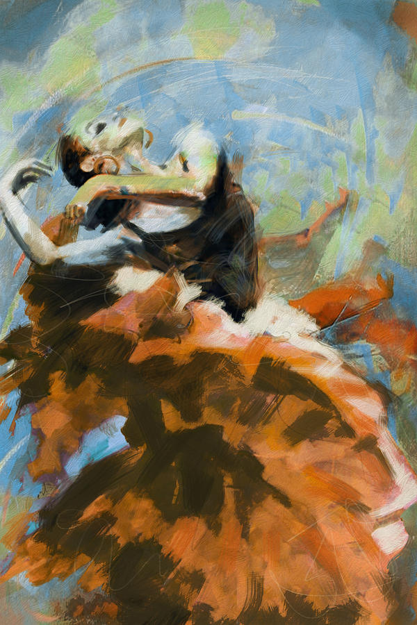 Jazz Painting - Flamenco 54 by Maryam Mughal