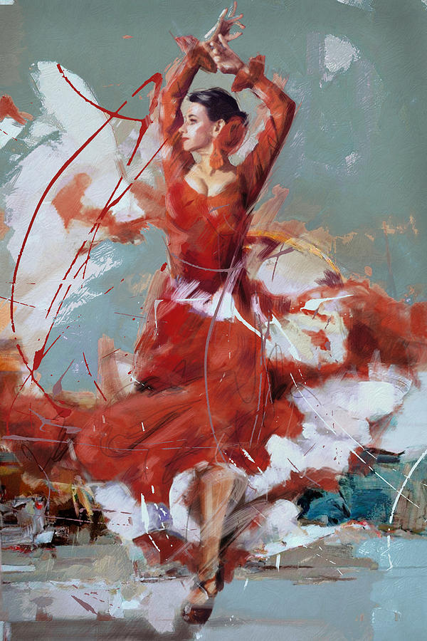 Flamenco 55 Painting by Maryam Mughal