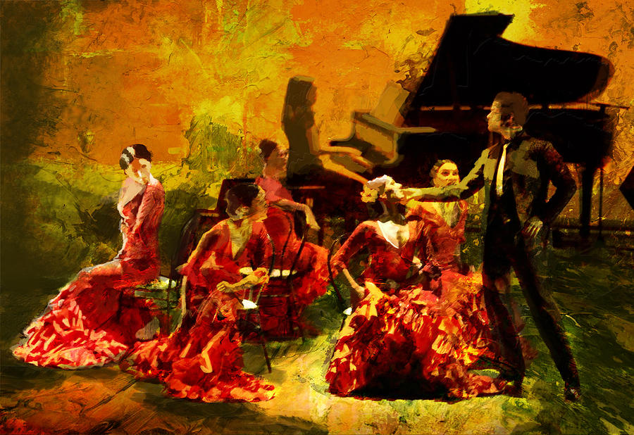Flamenco Dancer 020 Painting