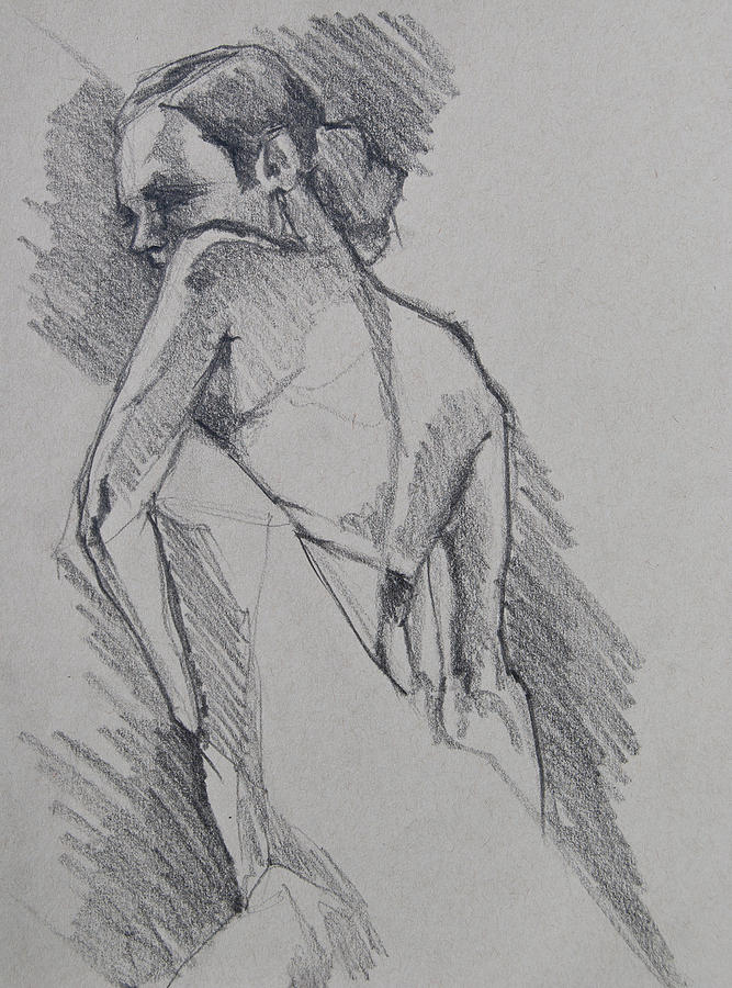 Flamenco Dancer Sketch Drawing by Jani Freimann