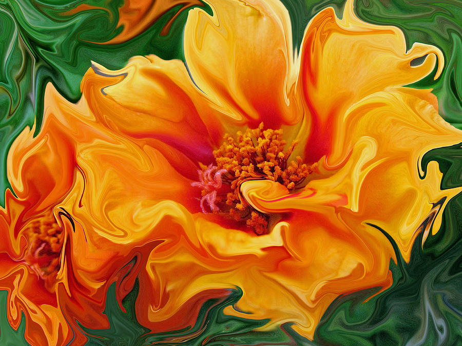 Minneapolis Digital Art - Flamenco Floral by Suzy Freeborg