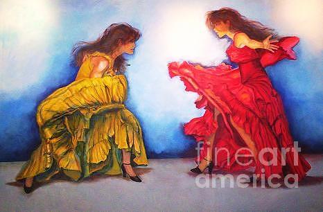 Flamenco Painting - Flamenco II by Dagmar Helbig