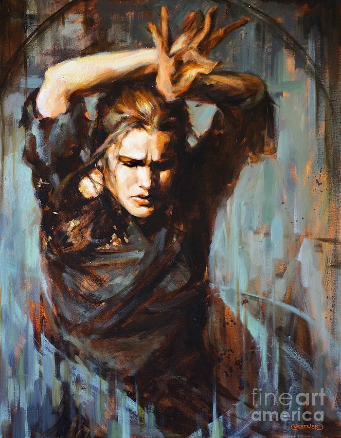 Dance Painting - Flamenco by Oksana Zhelisko