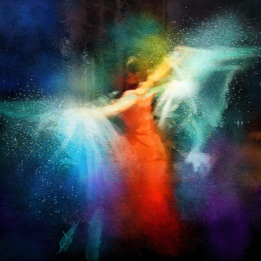 Music Painting - Flamencoscape 01 by Miki De Goodaboom