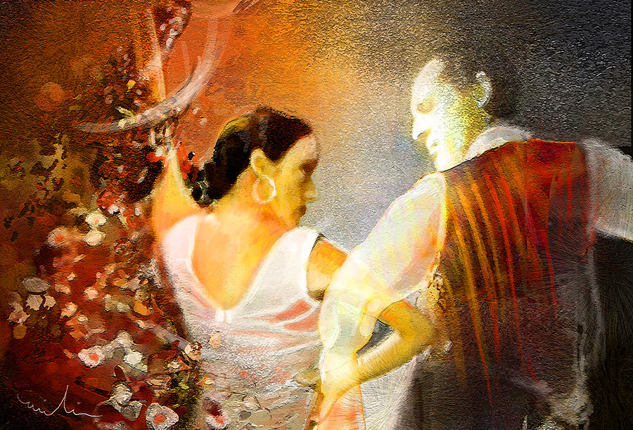 Flamencoscape 10 Painting by Miki De Goodaboom