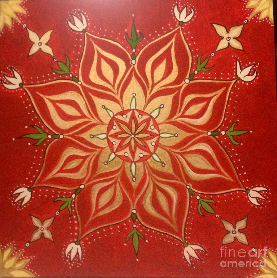 Flowers Still Life Painting - Flames by Deepa Padmanabhan