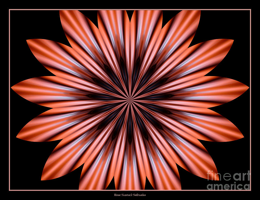 Abstract Photograph - Flames Kaleidoscope 5 by Rose Santuci-Sofranko