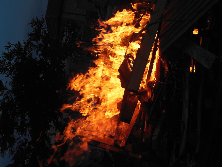 Flames on Lag BaOmer  Photograph by Esther Newman-Cohen