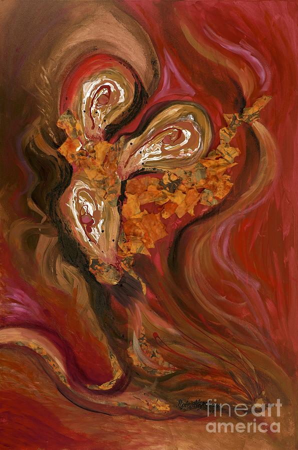 Flaming Bouquet Painting by Nadine Rippelmeyer