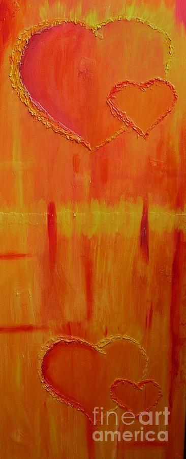 Flaming Hearts Painting by Gabriele Mueller - Fine Art America