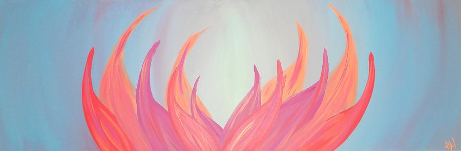 Flowers Still Life Painting - Flaming Lotus by Kate McTavish