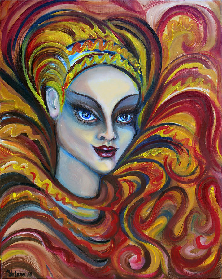 Flaming Mystics - 1 Painting by Yelena Rubin